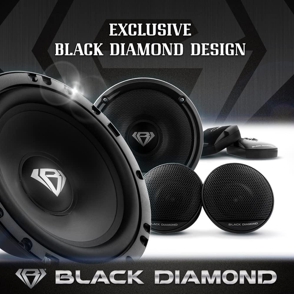 BLACK DIAMOND BLACK DIAMOND DIA-65.2C 6.5\" 2-Way Component System Speaker - 120 Watts, 4 Ohms - Clarity Unparalled by Other Speakers in Their Class (2 Speakers)