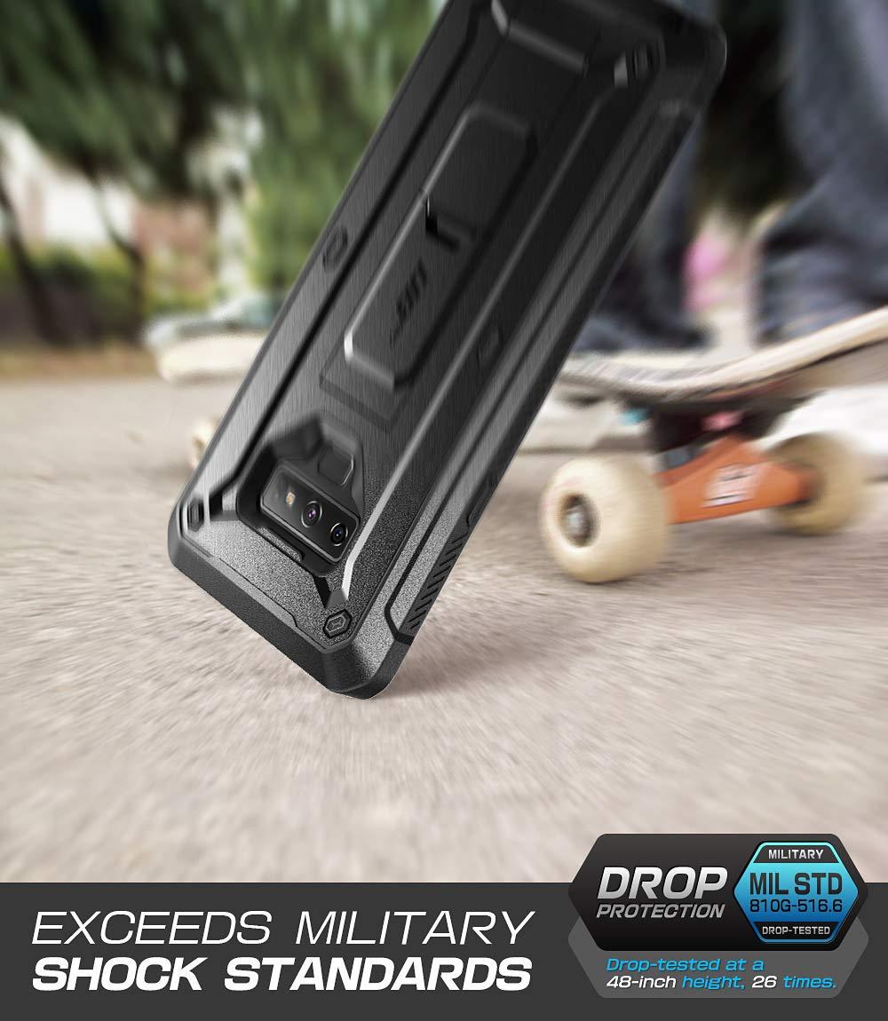 SUPCASE SUPCASE for Galaxy Note 9 Case with Screen Protector (Unicorn Beetle Pro), [Built-in Stand & Belt Clip] Heavy Duty Full-Body Rugged Holster Protective Phone Case for Samsung Galaxy Note 9 2018, Black