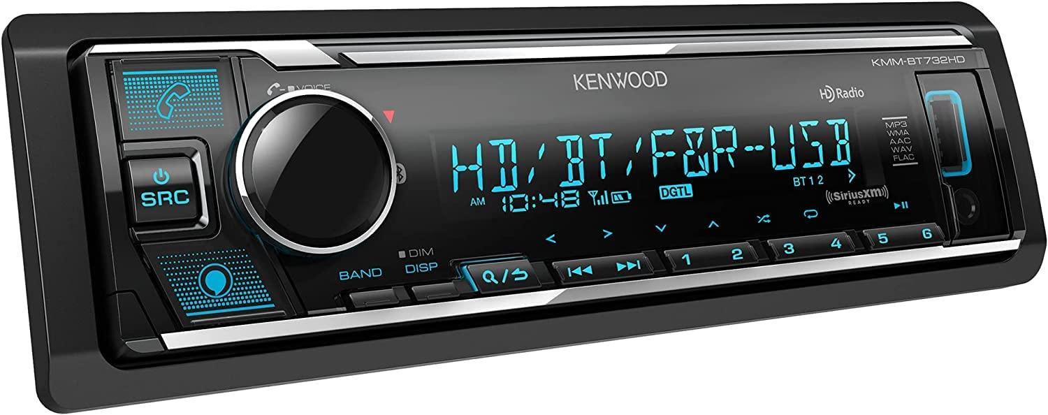 Kenwood KENWOOD KMM-BT732HD Bluetooth Digital Media Car Stereo Receiver Supports Amazon Alexa Plus SXV300V1 SiriusXM Tuner