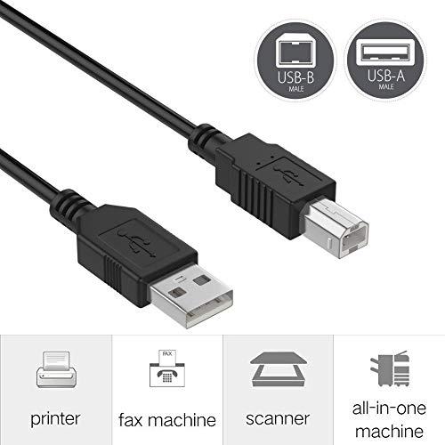 KONKIN BOO USB Cable for Canon PIXMA Printer MG2522 MG2525 MG3022 MG6820 TS6020 TS8020 PSU