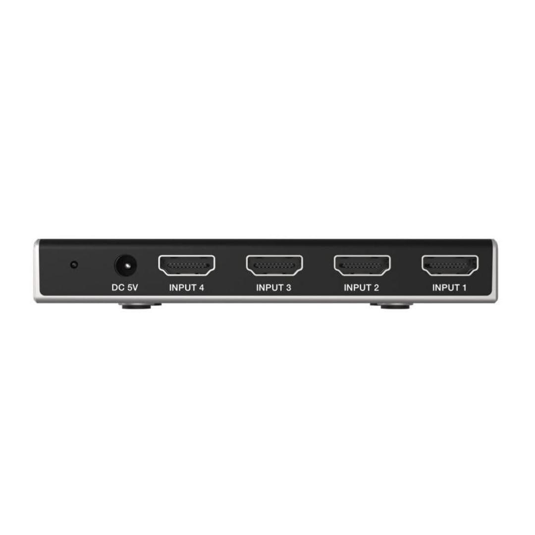 BZB GEAR 4x1 8K UHD Ultra Slim HDMI 2.1 Switcher (8K60, 4K120Hz 4:4:4 10bit)