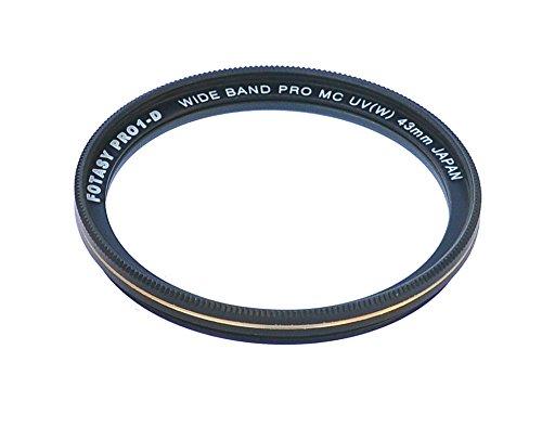 Fotasy JJC Black LX100 Auto SELF-RETAINING Protective Lens Cap, Compatible with Panasonic Lumix LX100 LX100 II Leica D-LUX Typ 109 D-LUX 7, LX100II Mark II M2, D LUX 7 Lense Cap, 43mm MRC Nano MC UV Filter