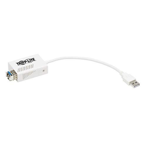 Tripp Lite Tripp Lite Ethernet NIC Adapter, USB 2.0 to Fiber Optic Adapter, 10/100 Mbps, 100Base-FX, LC, Multimode Fiber, White (U236-MMF-LC)