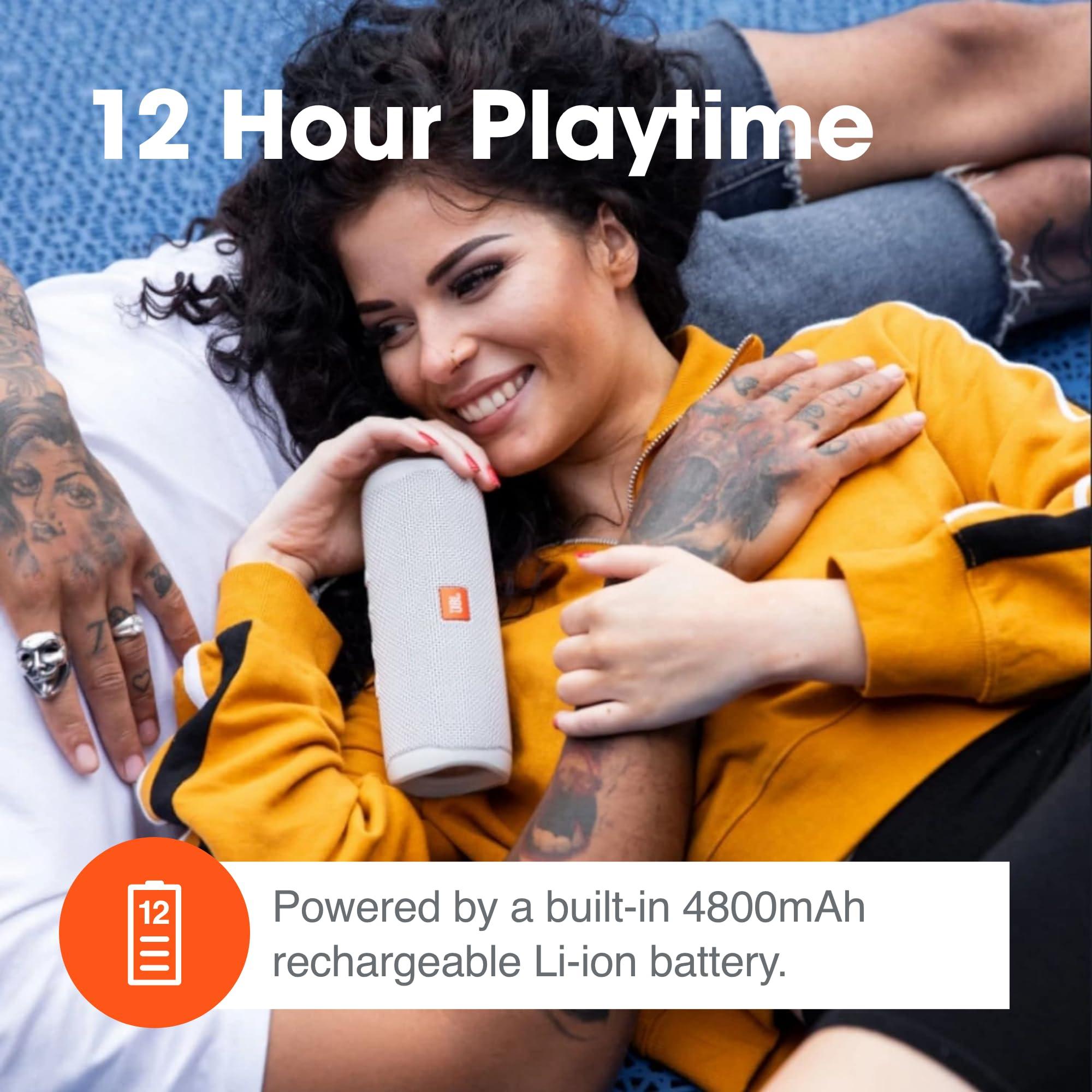 JBL JBL Flip 5 (Teal) + Bundle with Case Logic Braided USB Type-C Charge & Sync (6 ft, Gray)