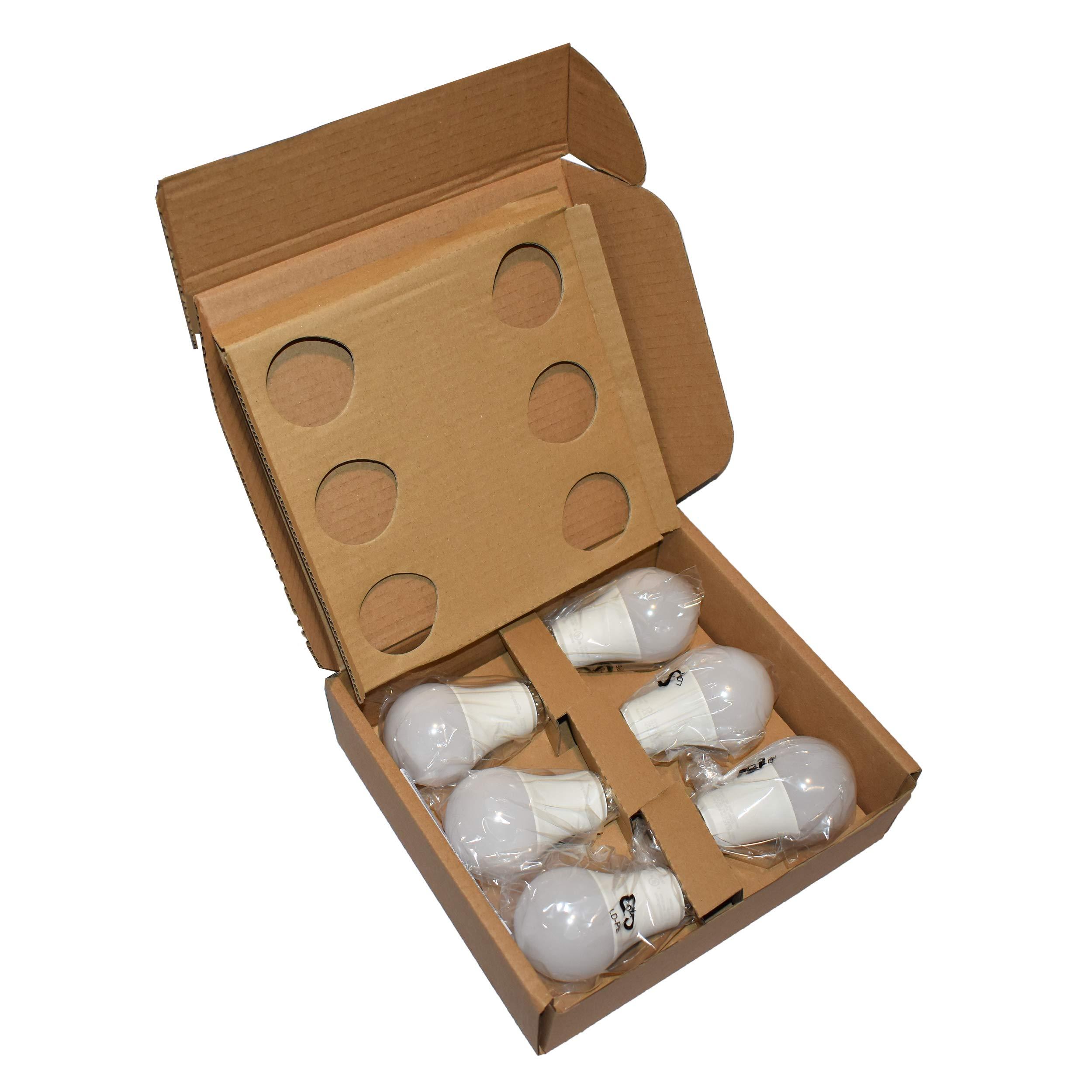 Amazon Basics Amazon Basics Soft White LED Light Bulb, A19, 40 Watt Equivalent, Energy Efficient 6W, E26 Standard Base, 2700K, Non-Dimmable, 10,000 Hour Lifetime, 6-Pack