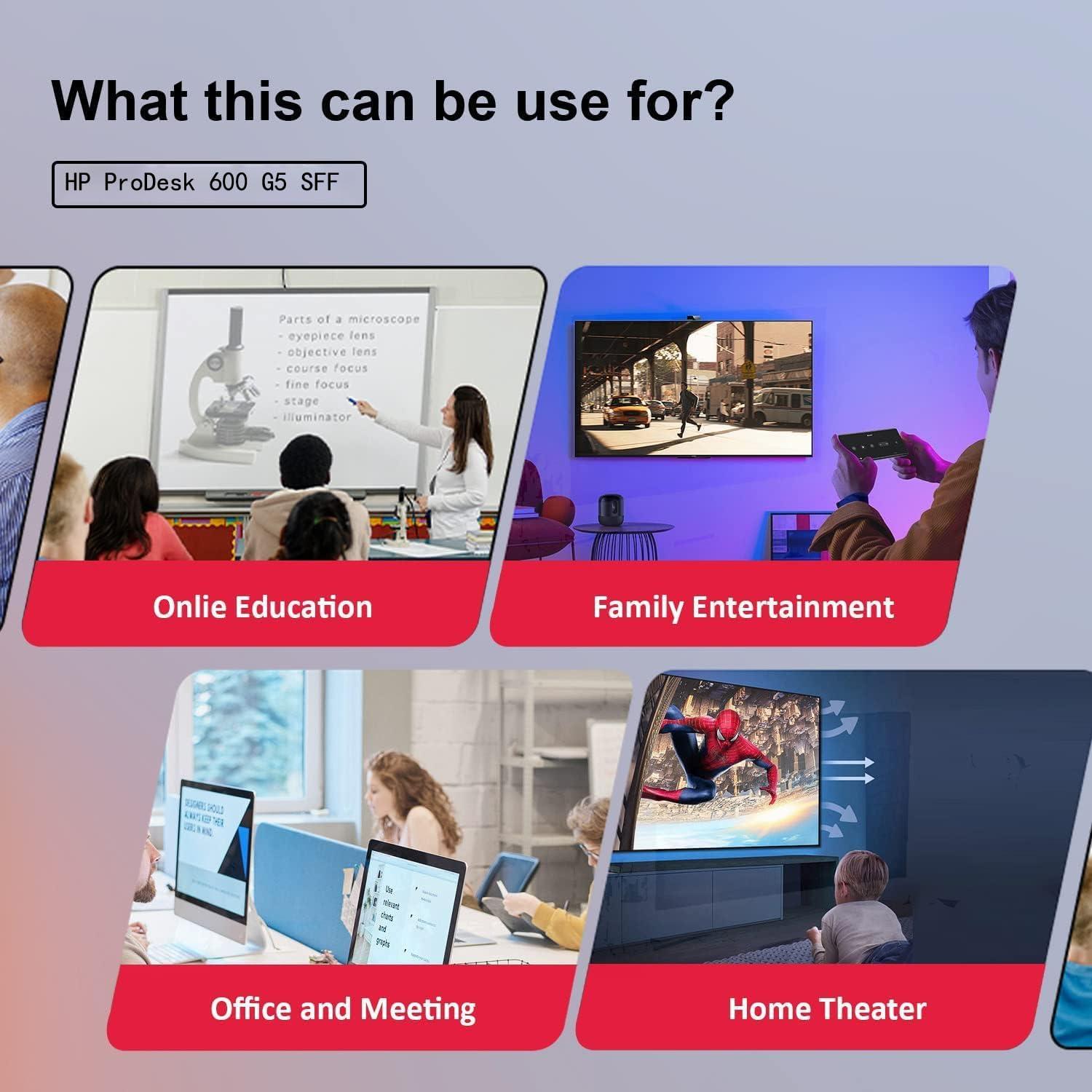 hp HP ProDesk 600 G5 SFF Home and Business Desktop,Intel i5-9500,32GB RAM 512GB SSD,3.0GHz up to 4.2GHz,Keyboard&Mouse, WiFi, Bluetooth, Windows 11 (Renewed)