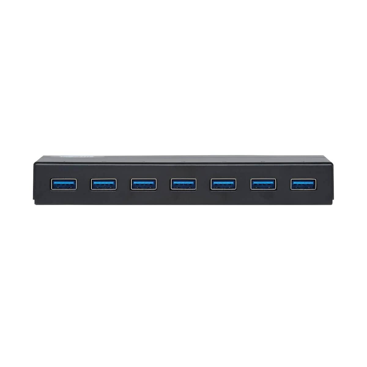 Tripp Lite Tripp Lite 7-Port USB-A Mini Hub - USB 3.2 Gen 1, Up to 5 Gigabits per Second, Plug-and-Play No Software Needed, International Plug Adapters for UK, EU, & Australia - 1-Year Warranty (U360-007-INT)