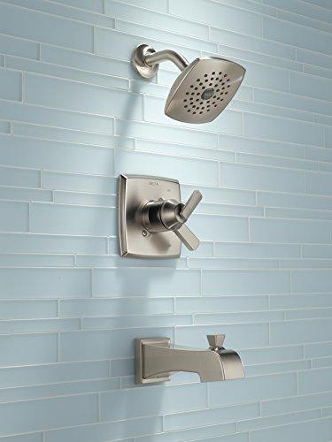 DELTA FAUCET Delta Faucet Ashlyn 17 Series Single-Handle Tub and Shower Trim Kit, Shower Faucet with Single-Spray Touch-Clean Shower Head, Stainless T17464-SS (Valve Not Included)
