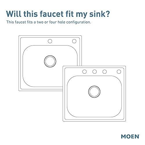 Moen Moen 7840SRS Camerist One-Handle Low Arc Kitchen Faucet with Side Spray, Spot Resist Stainless