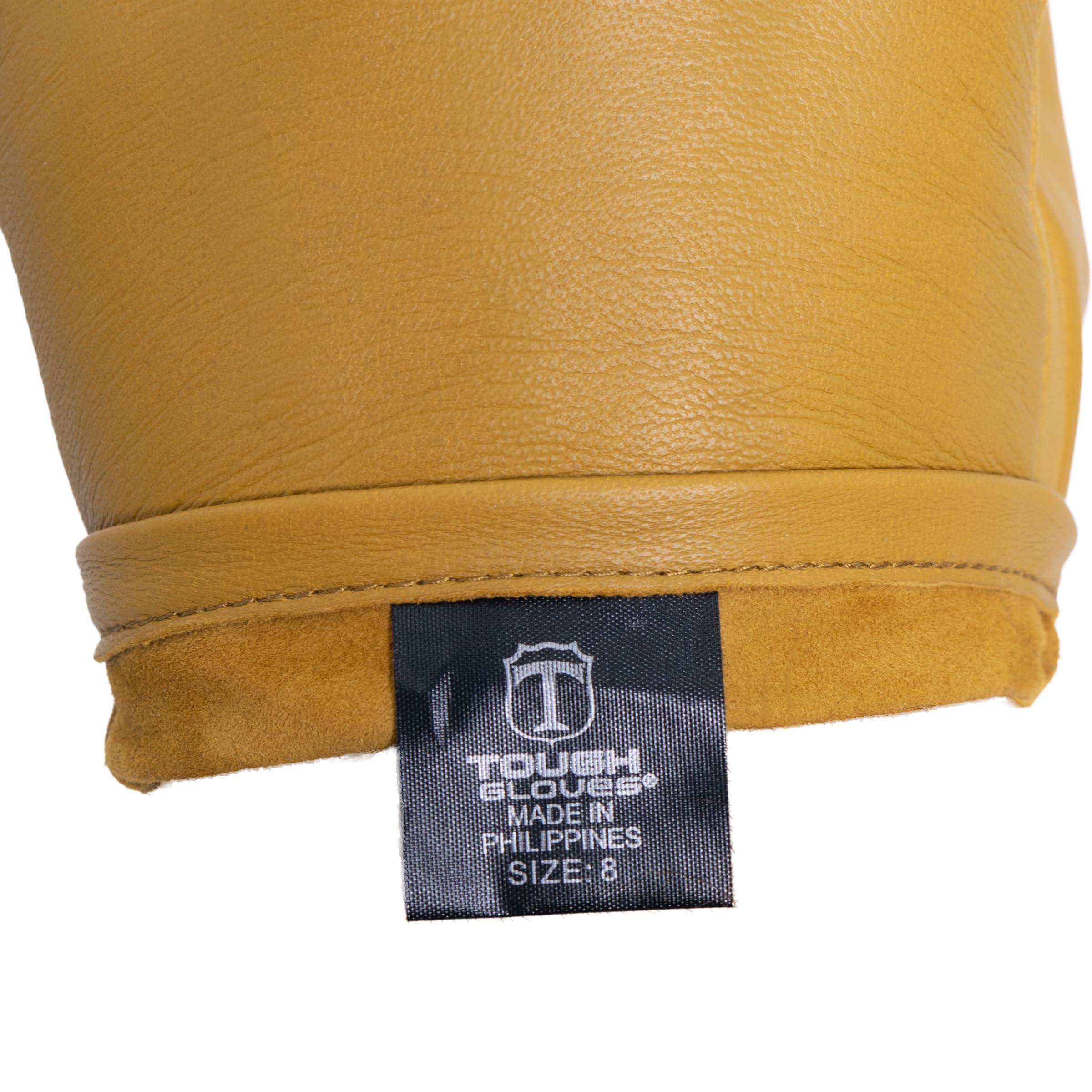 Tough Gloves Tough Gloves Patrol-X Ultra Thin Leather Gloves, TD301 Tan Size 8