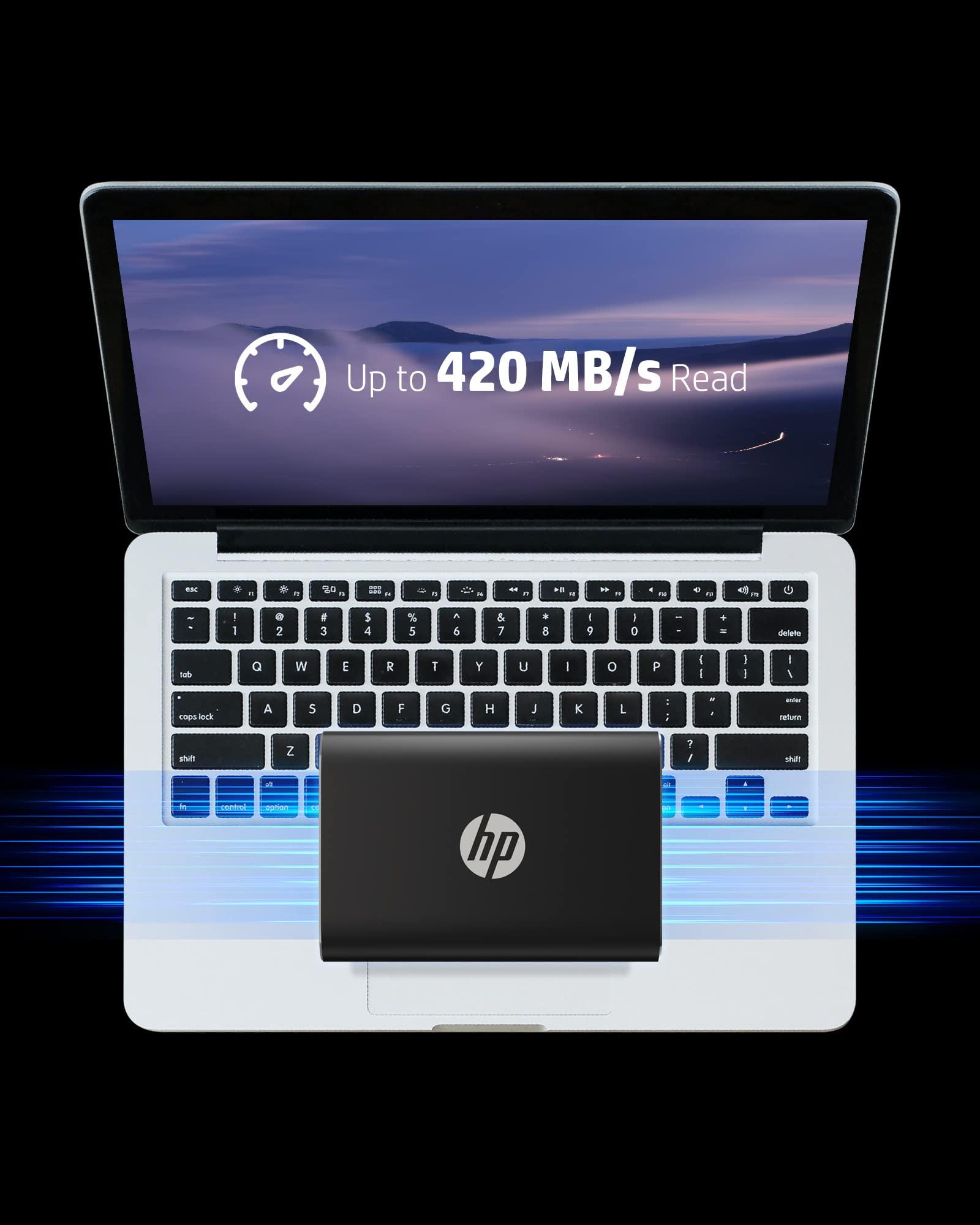HP HP P500 500GB USB-C External Solid State Drive USB 3.2 Gen 1 Type C SSD Up to 420MB/s SSD External Hard Drive Laptop Storage - 7NL53AA#ABC