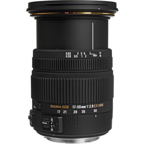 Sigma Sigma 17-50mm f/2.8 EX DC OS HSM Lens for Canon EF + 64GB Sandisk Extreme Pro SD Card (Extreme Bundle) with Accessories