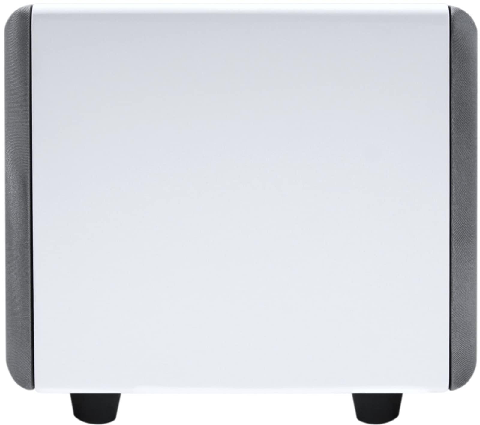 EARTHQUAKE EARTHQUAKE Sound MiniMe DSP P8 8-inch Powered Subwoofer with DSP Control and SLAPS Passive Radiator Technology, White