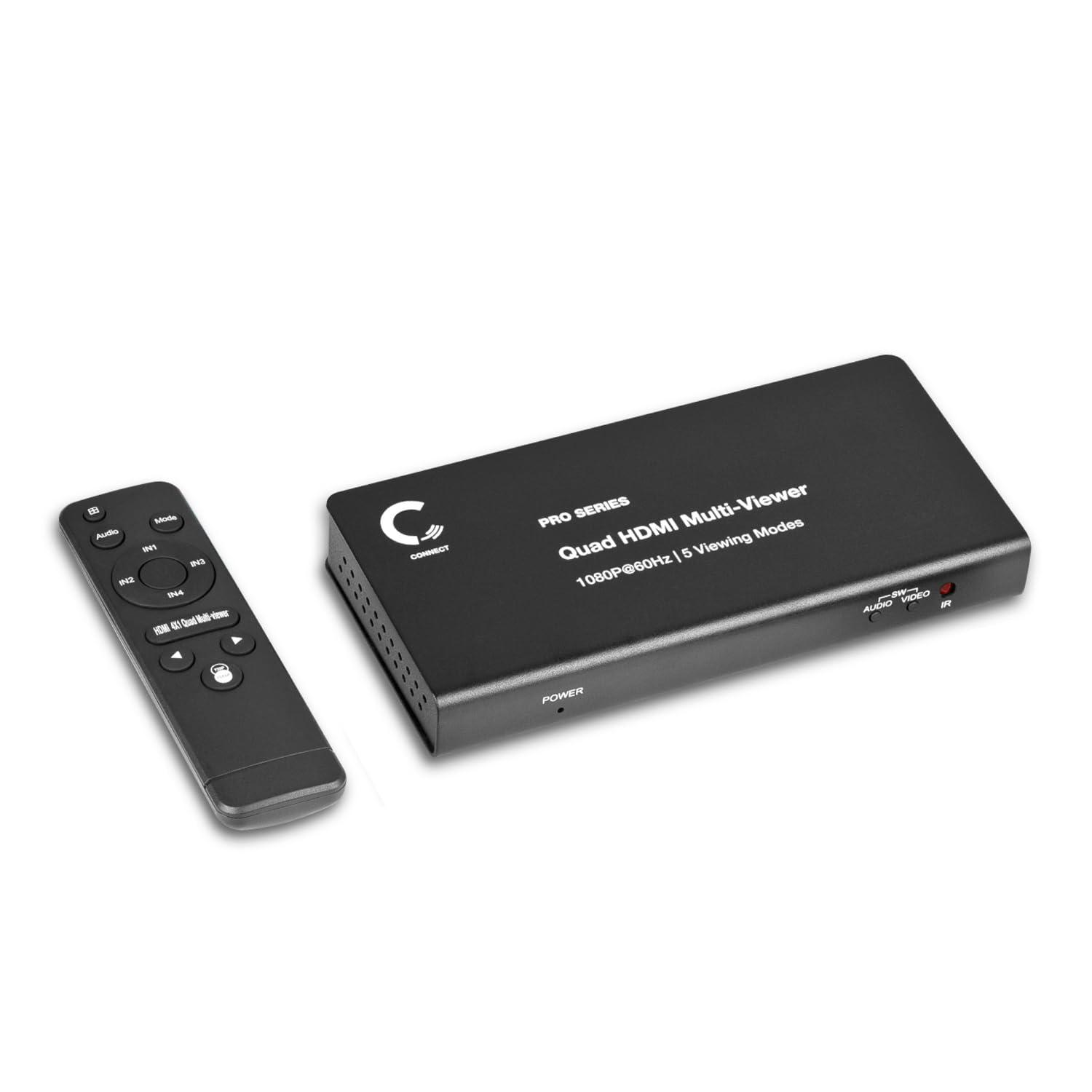 Expert Connect Expert Connect 4 Ports Quad HDMI Multi-Viewer/Screen Divider/Switch | 1080p @ 60Hz | 5 Viewing Modes