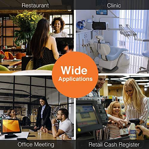 ANGEL POS 12-Inch Capacitive Multi-Touch POS TFT LED Touchscreen Monitor, True Flat Seamless Design with Adjustable POS Stand for Retail Restaurant, HDMI & VGA Inputs, High Resolution 1024 x 768