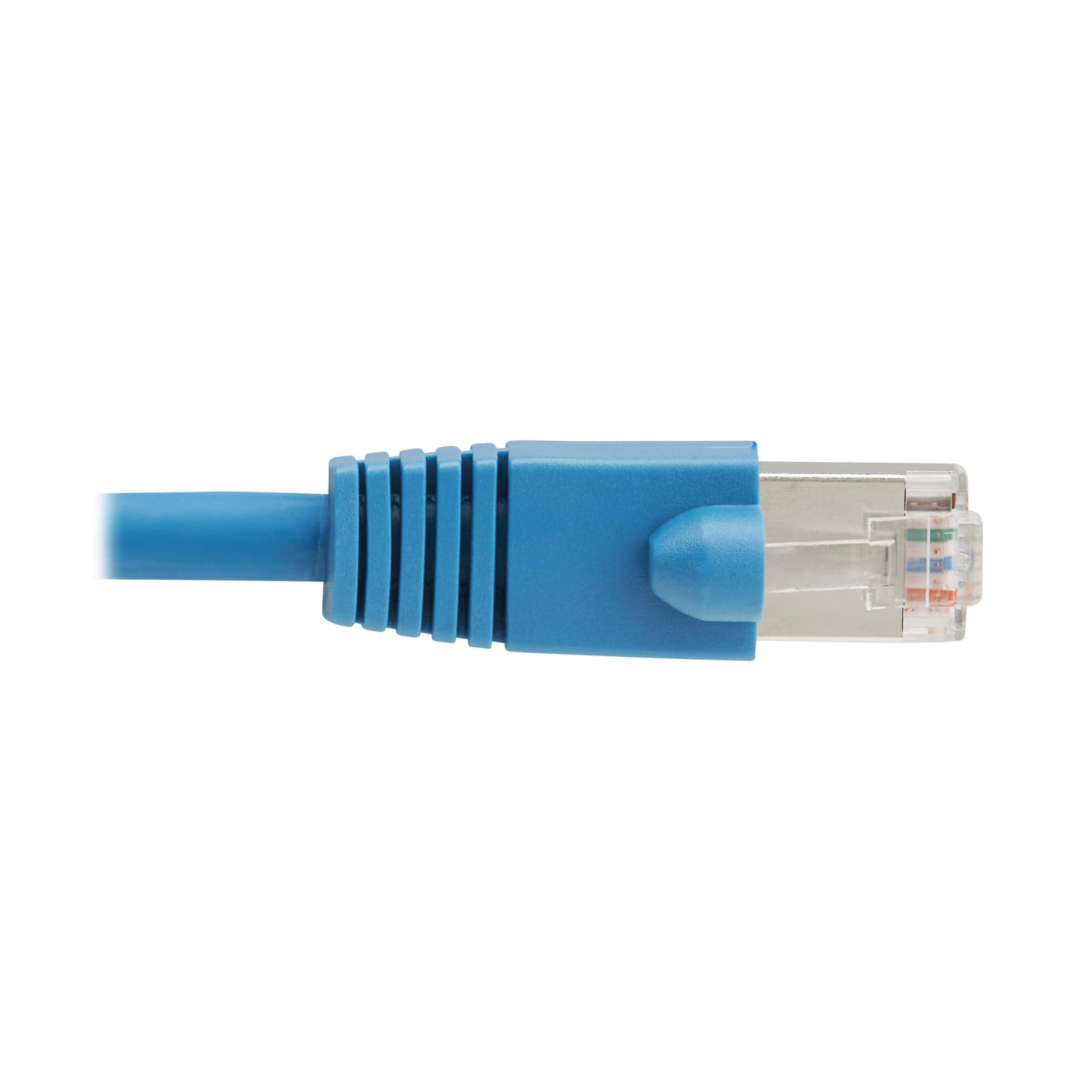 Tripp Lite Tripp Lite Cat8 40G PoE Shielded Ethernet Cable, 13.1 Feet / 4 Meters, Flame-Resistant LSZH Jacket, Power Over Ethernet, Snagless RJ45, SSTP, Male-to-Male, Blue(N272L-F04M-BL)