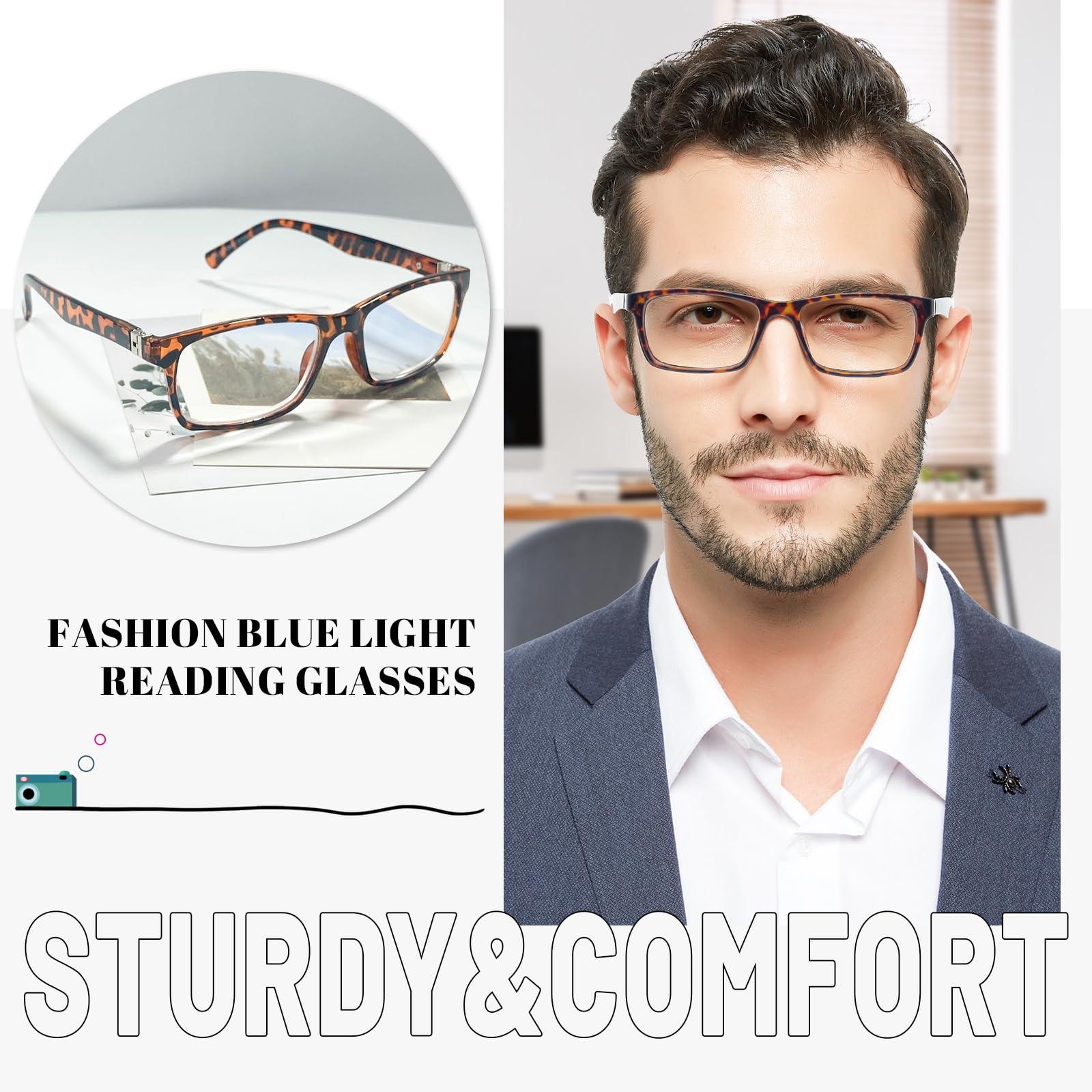 OCCI CHIARI OCCI CHIARI Blue Light Blocking Reading Glasses Men Fashion Computer Readers 2.75(1.0 1.25 1.5 1.75 2.0 2.25 2.5 2.75 3.0 3.5 4.0 5.0 6.0)