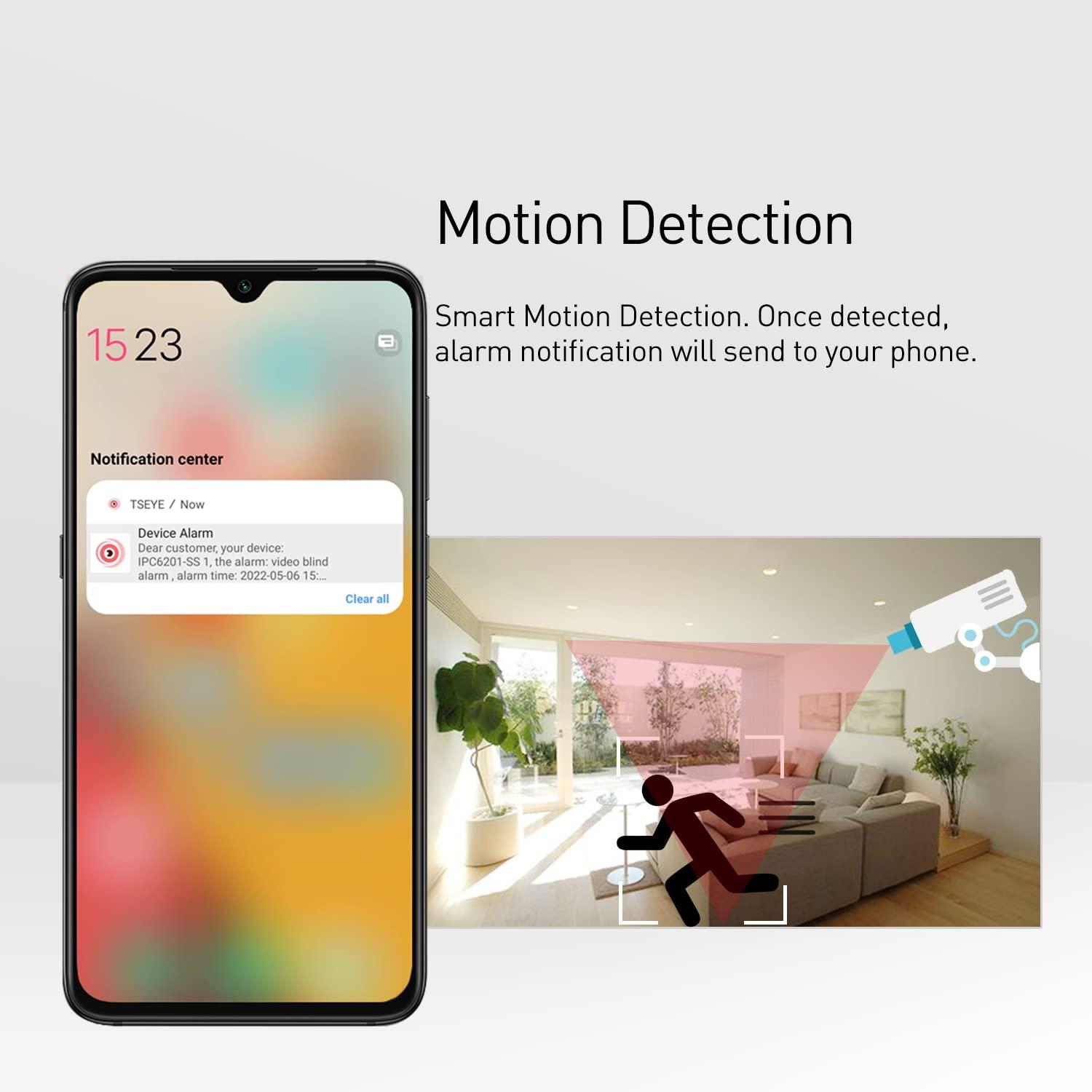 REVODATA REVODATA 5MP POE IP Mini Camera, 6-22mm Manual Zoom Lens Ultra HD 2880x1620P Small Indoor H.265 Surveillance Camera,PC/Phone App,Motion Detection (I712-2-P)
