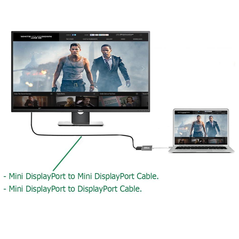 USBCele USBCele USB-C (Thunderbolt 3) to Mini DisplayPort Adapter, USB Type C to Mini Display Port 4K Cable Adapter for MacBook Pro, iMac, LED Cinema Display and More