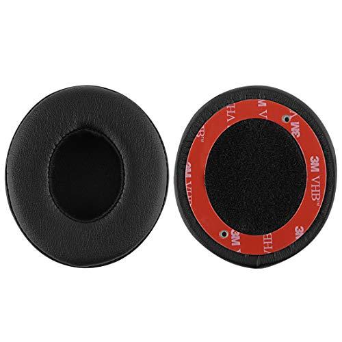 GEEKRIA Geekria QuickFit Replacement Ear Pads for Beats Solo2 Wired, Solo2.0 Wired (B0518) Headphones Ear Cushions, Headset Earpads, Ear Cups Cover Repair Parts (Black)