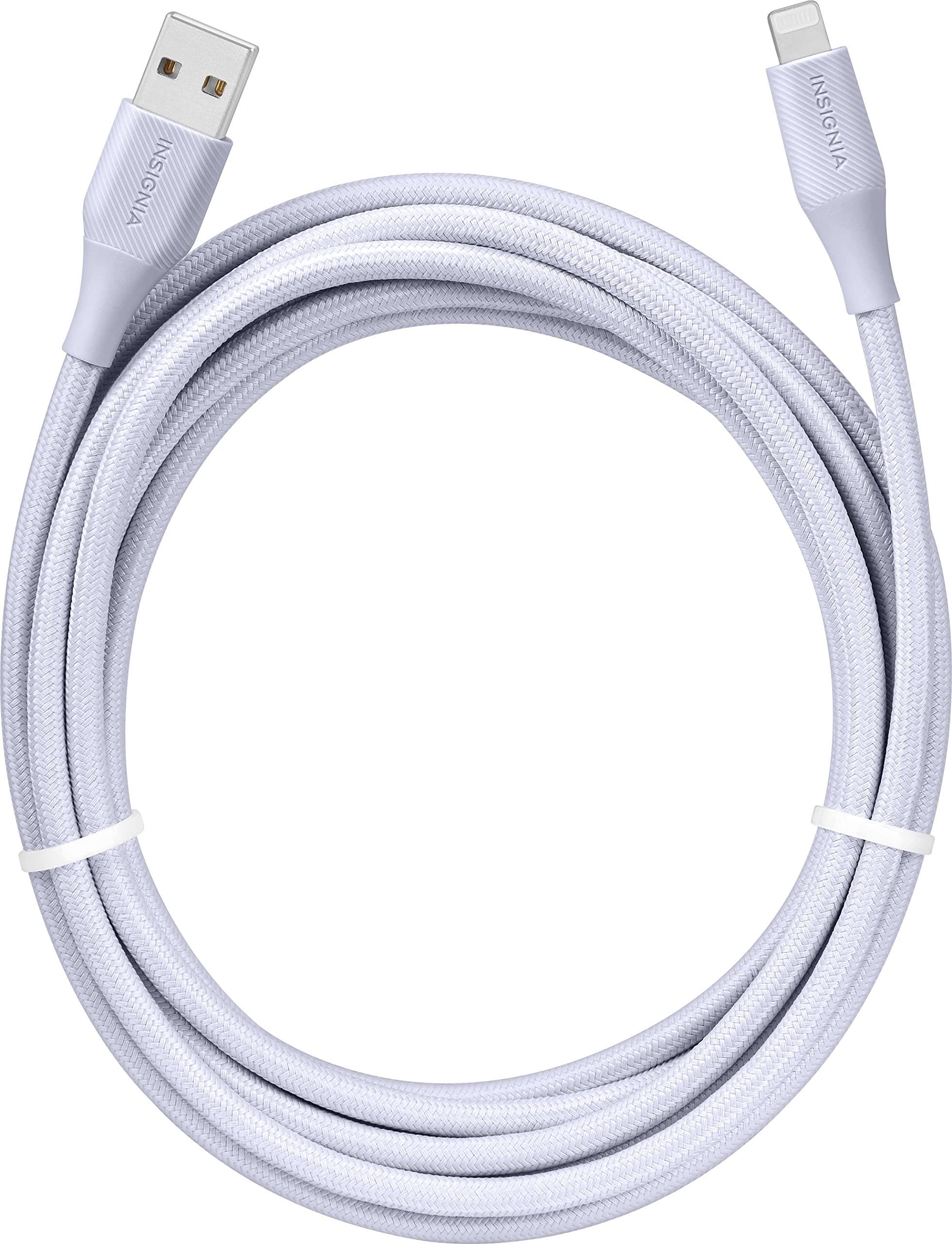 INSIGNIA Insignia - 10\' Lightning to USB Charge-and-Sync Cable - Purple