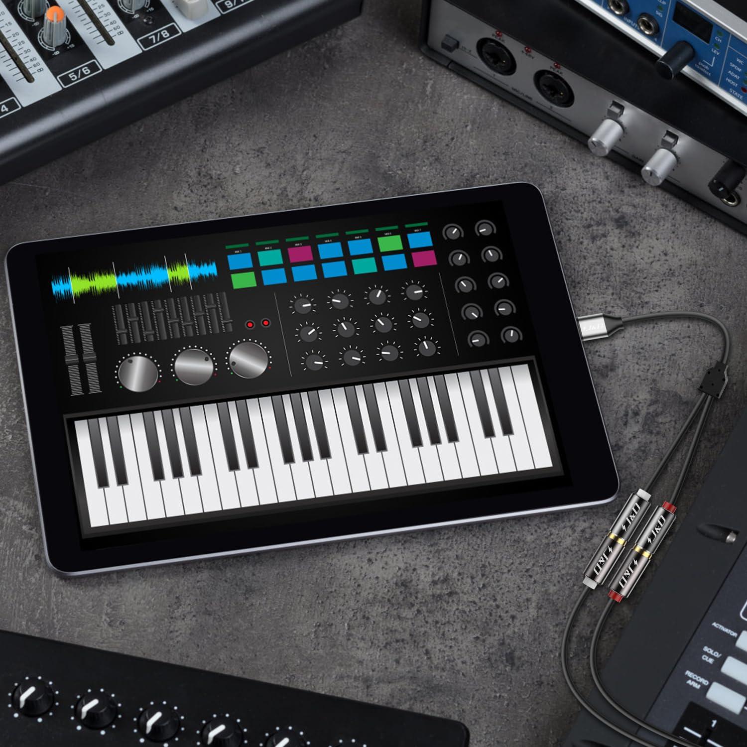 J&D J&D USB C to RCA Stereo Cable, Type C to 2 RCA Female Y Splitter RCA Extension Cord Compatible for iPhone 16 Pro Max/16 Pro/16 Plus/16/15/15 Pro Max/15 Pro/15 Plus, Galaxy S24/S23/S22, 0.6 Feet