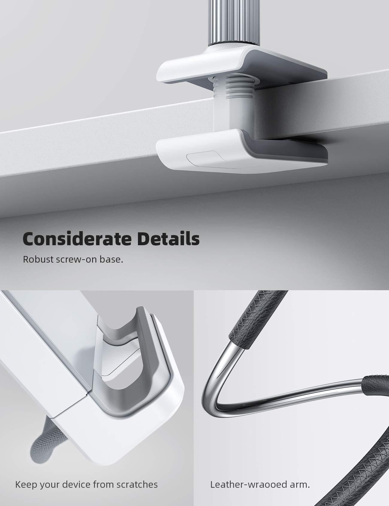 Lamicall Lamicall Gooseneck Tablet Holder, Tablet Mount : Flexible Arm Clip Tablet Stand for Bed, Tablet Desk Mount, Compatible with iPad Pro 11\", Mini Air, Galaxy Tabs More 4.7 to 10.5\" Phones and Tablets