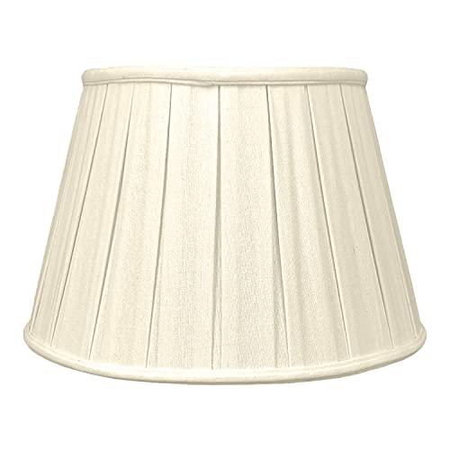 Royal Designs, Inc. Royal Designs Empire English Pleat Basic Lamp Shade, Linen Beige, 12.5 x 20 x 13.5
