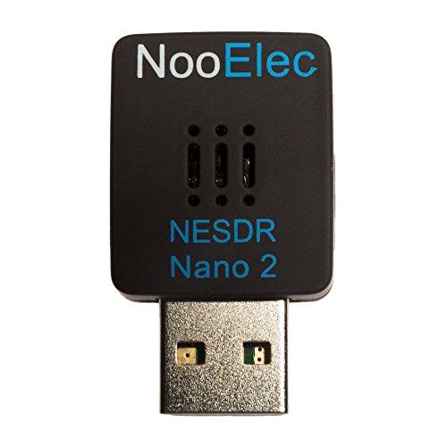 Nooelec NESDR Nano 2 - Tiny Black RTL-SDR USB Set (RTL2832U R820T2) with MCX Antenna. Software Defined Radio, DVB-T and ADS-B Compatible, ESD Safe