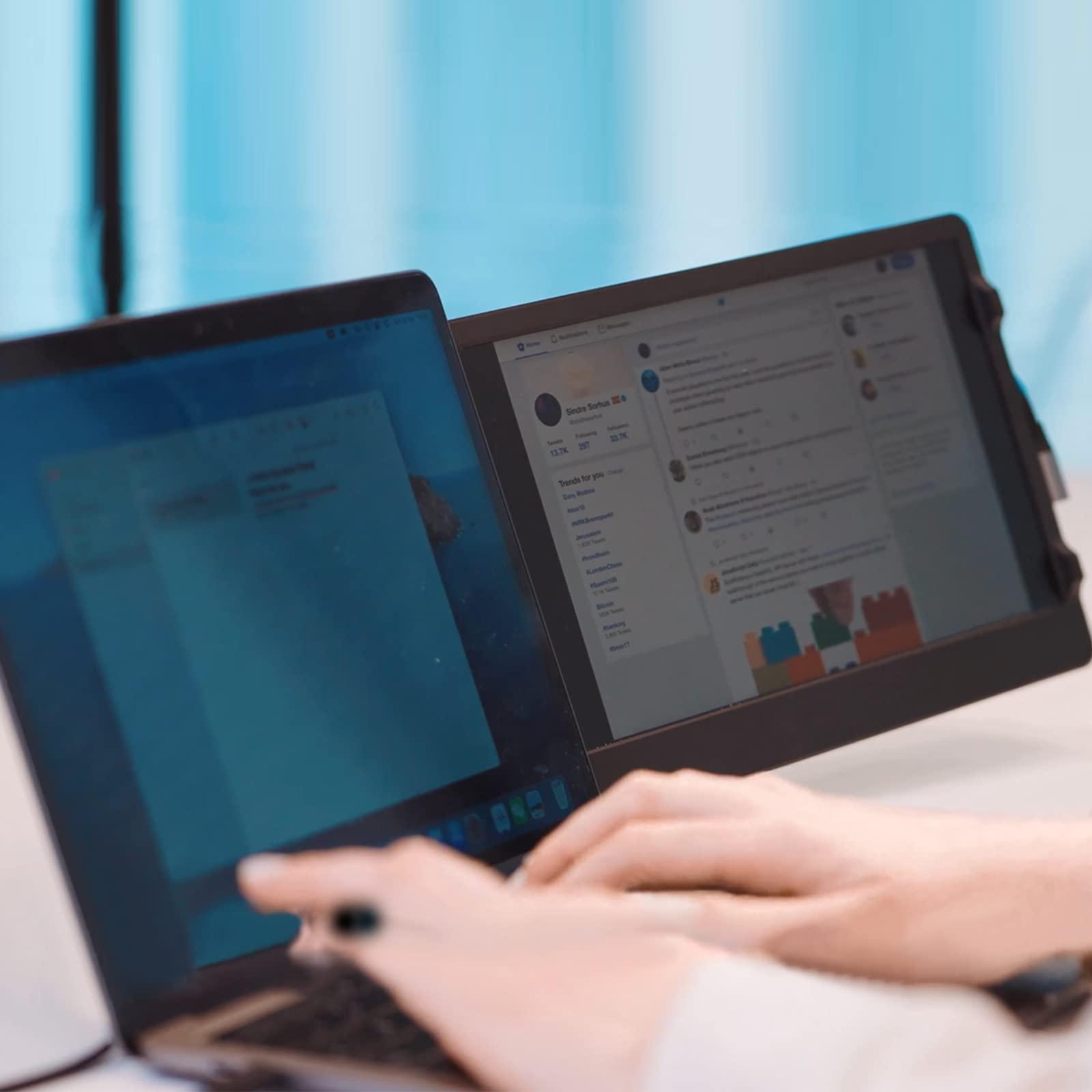 Anvazise Anvazise Laptop Monitor Extender, 11.6/14.1 inch Portable Monitor Dual Screen External Second Monitor 19201080 FHD IPS,USB-C/HDMI,Plug and Play,for Laptop Notebook (11.6 inch)