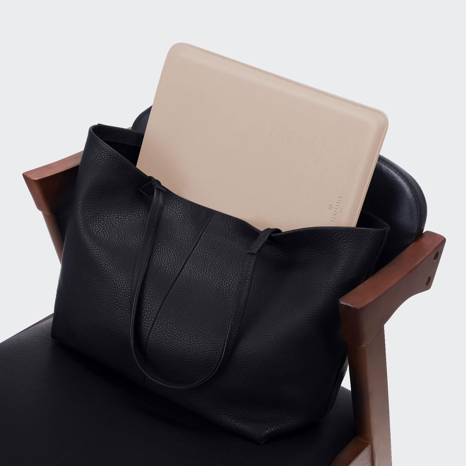 Comfyable Comfyable Laptop Sleeve 13 Inch Precisely Compatible with MacBook Air M4 2025-2018 & MacBook Pro M2 2022 M1 2020-2016, Faux Leather Cover Case, Sand