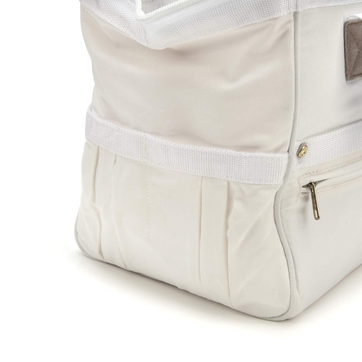 Dickies Work Gear Dickies 16-Inch Durable Canvas Work Bag for Painters, Carpenters, and Builders, Heavy-Duty Zipper, Reinforced Handles, Exterior Pockets, White