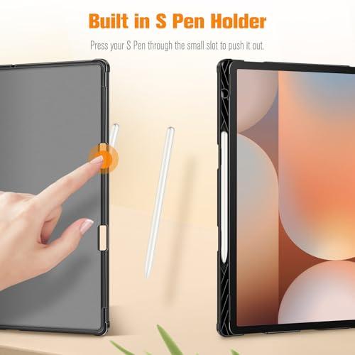 FINTIE Fintie Case for Samsung Galaxy Tab S10 Plus 2024/ S9 FE Plus 5G 12.4 Inch 2023 with Built-in S Pen Holder, Multiple Angle Portfolio Business Cover with Pocket Auto Sleep/Wake, Gray