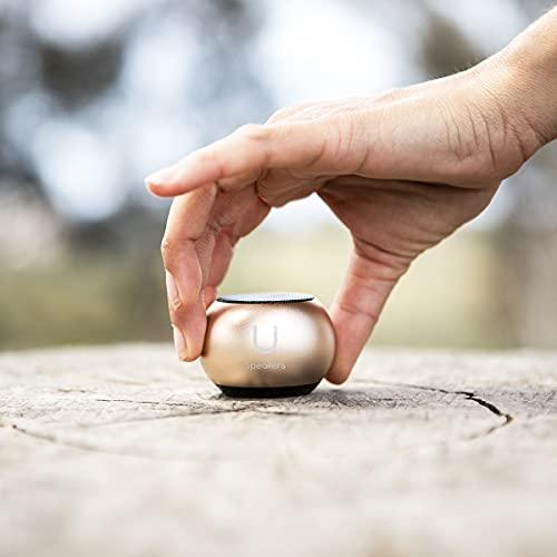 Fashionit Fashionit U Mini Speaker | Stylish Portable Wireless Bluetooth 5.0 with Built-in Mic & Remote Shutter | Perfect Mini Speaker for Home, Parties, Activities! Small Device, Rich Sound | Gold