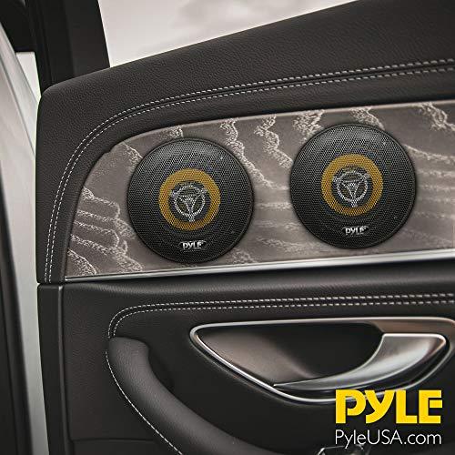 Pyle Pyle Car Two Way Speaker System - Pro 6.5 Inch 240 Watt 4 Ohm Mid Tweeter-Audio Sound Speakers For Car Stereo w/ 30 Oz Magnet Structure, 2.25” Mount Depth Fits Standard OEM -PLG6.2 (Pair) Yellow