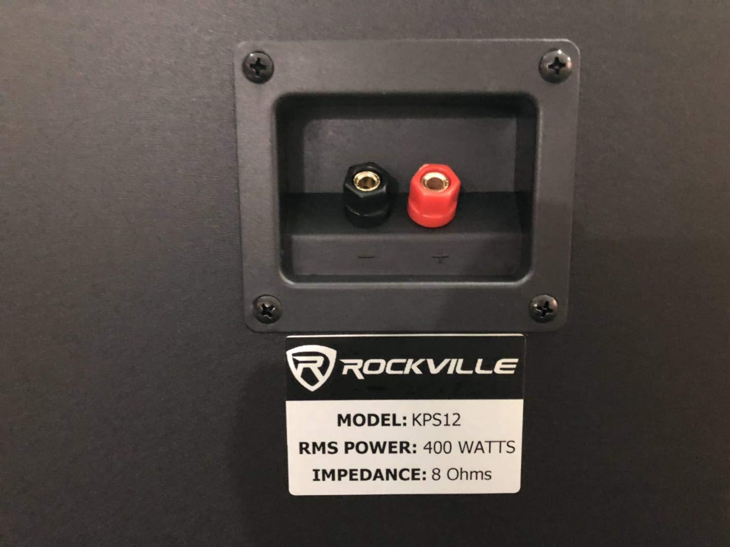 Rockville Pair RockvilIe KPS12 12" 1600w Speakers w/Wall Brackets for Restaurant/Bar/Cafe