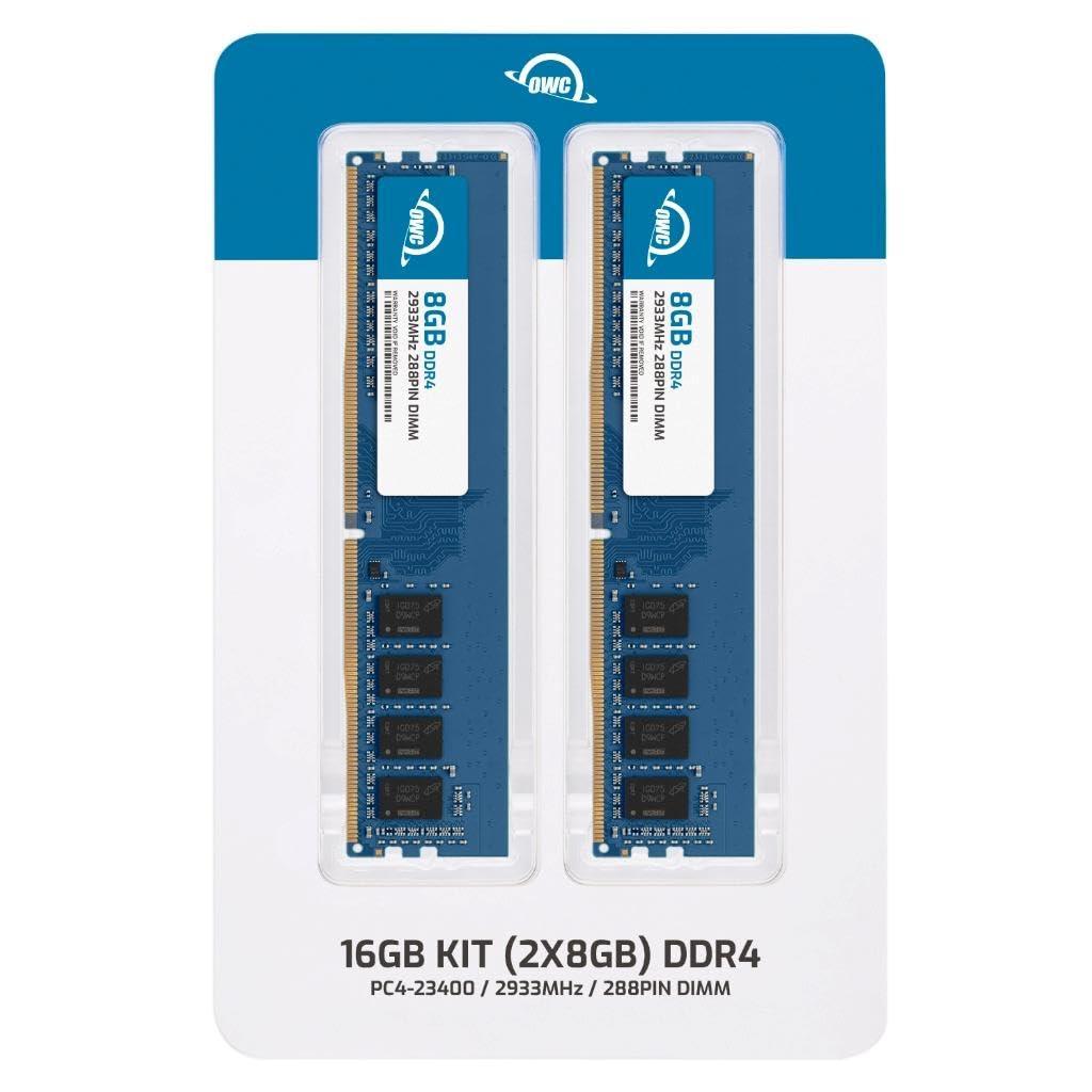 OWC OWC 16GB (2x8GB) DDR4 2933MHZ PC3-23400 CL21 1RX8 Non-ECC UDIMM 1.2V 288-pin Desktop Memory RAM Upgrade for PC