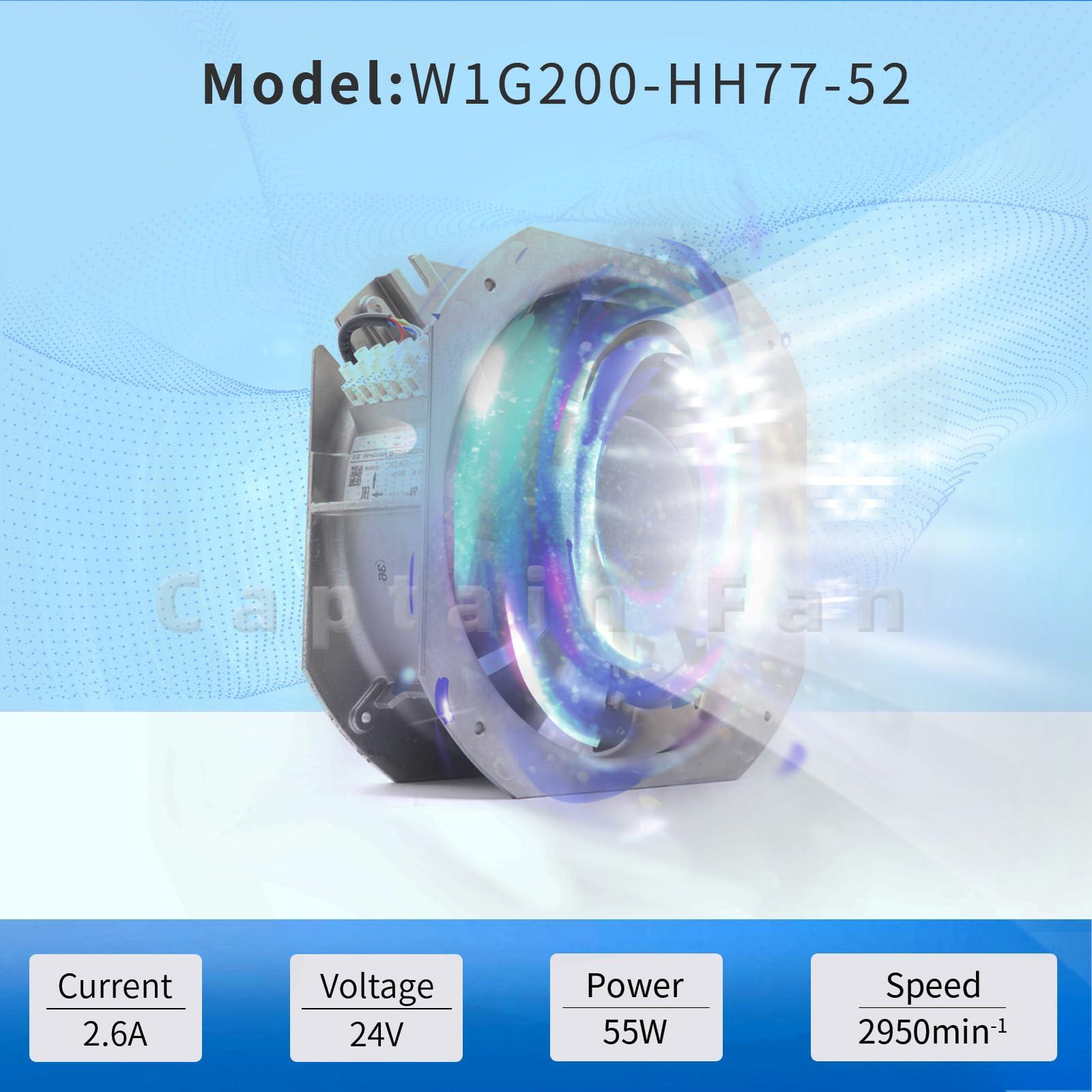 ebm-papst W1G200-HH77-52 Ebm Papst Fan 24VDC 2.6A 55W Axial Cooling Fan