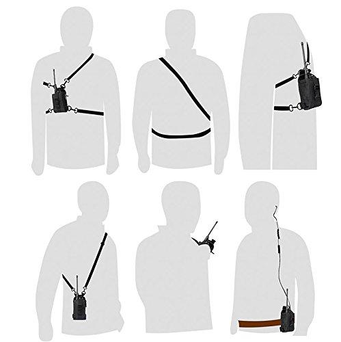 abcGoodefg abcGoodefg 3 in1 Radio Holder Holster Case Pouch Bag for GPS Kenwood Motorola baofeng UV5R UV82 UV5RA 888S Retevis H777 Two Way Radio Walkie Talkie MSC 20C (1Pack)