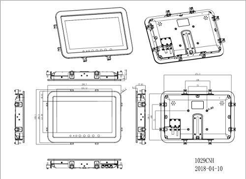 Xenarc Xenarc Rugged IP67 Waterproof 10.1" Capacitive Touchscreen with Optically Bonded Panel Industrial & Automotive Grade with HDMI, VGA, USB, DVI Video Inputs 9V DC ~ 36V DC - 1029GNH