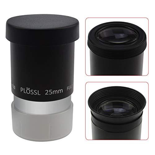 Astromania Astromania 1.25" 25mm Plossl Telescope Eyepiece - 4-Element Plossl Design - Threaded for Standard 1.25inch Astronomy Filters