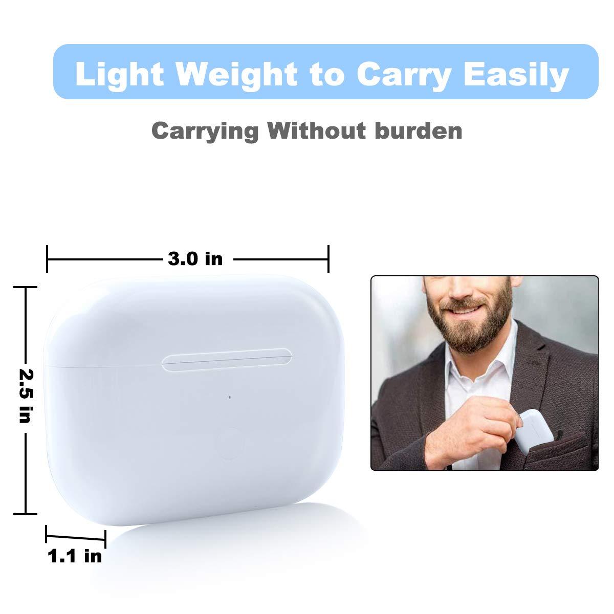 TBGHz Compatible with for Wireless AirPod Pro 1st & 2nd Generation Charging Case Replacement, Compatible with for AirPod Pro 1st & 2nd Charger Case with Bluetooth Pairing Sync Button