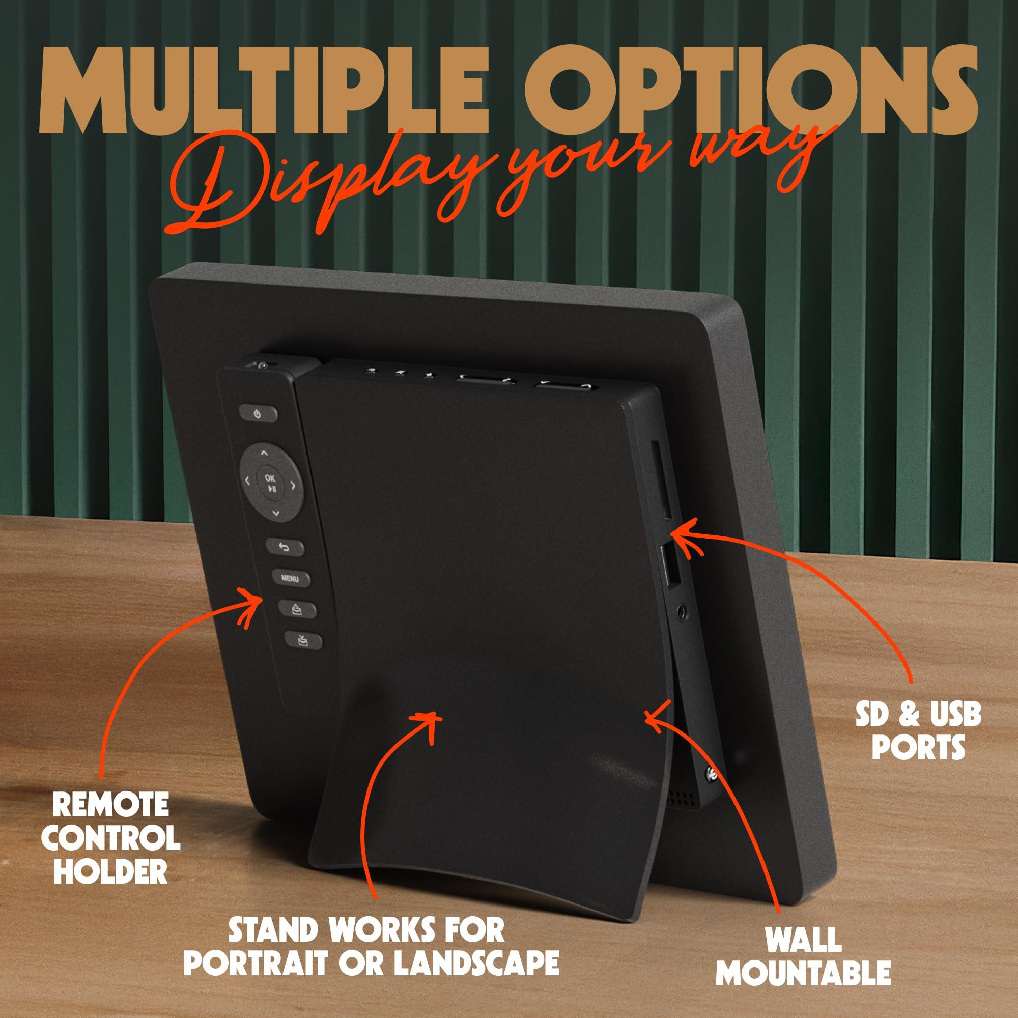 Pix Star PixStar 10 inch Digital Frame WiFi | Free Unlimited Cloud Storage | Motion Sensor | Highly giftable for Grandparents | IPS Display | Easy Setup Digital Photo Frame | Electronic Picture Frame