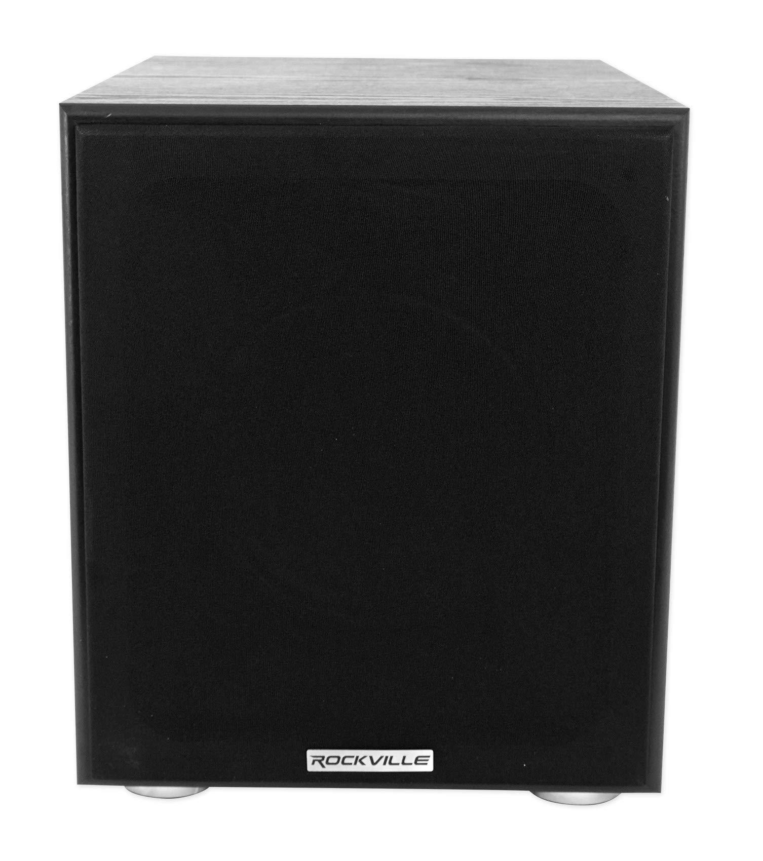 Rockville Rockville Bundle: (1) RPA60BT V2 1000 Watt 2-Ch USB Bluetooth Receiver Bundle with (1) Rock Shaker Subwoofer Sub & (2) HP65S-8 Black 6.5" Home Theater Speakers (4 Items)