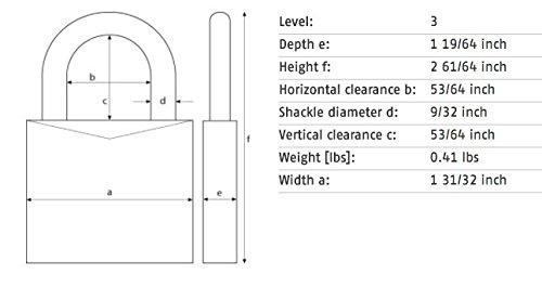 ABUS ABUS 78/50 C 2-Inch Locker Dial Combinationl Padlock, Blue