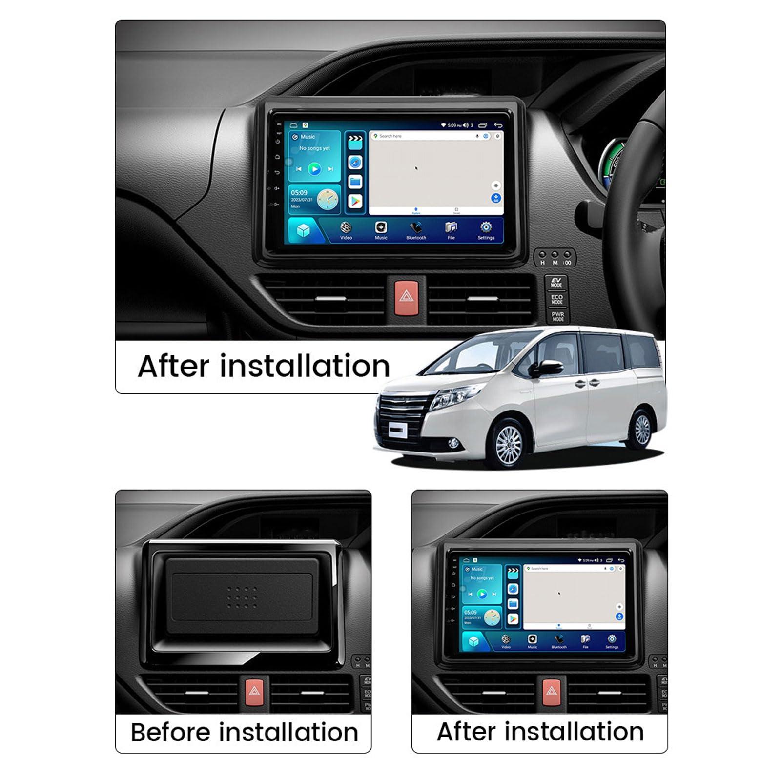 EsaSam EsaSam Android 12 Double Din Car Stereo 9 Inch Touch Screen Radio with GPS Navigation Bluetooth FM Radio Receiver for Toyota Noah 2014~2020 Support Carplay/Auto/DSP/RDS,4 core m150s 2g+32g