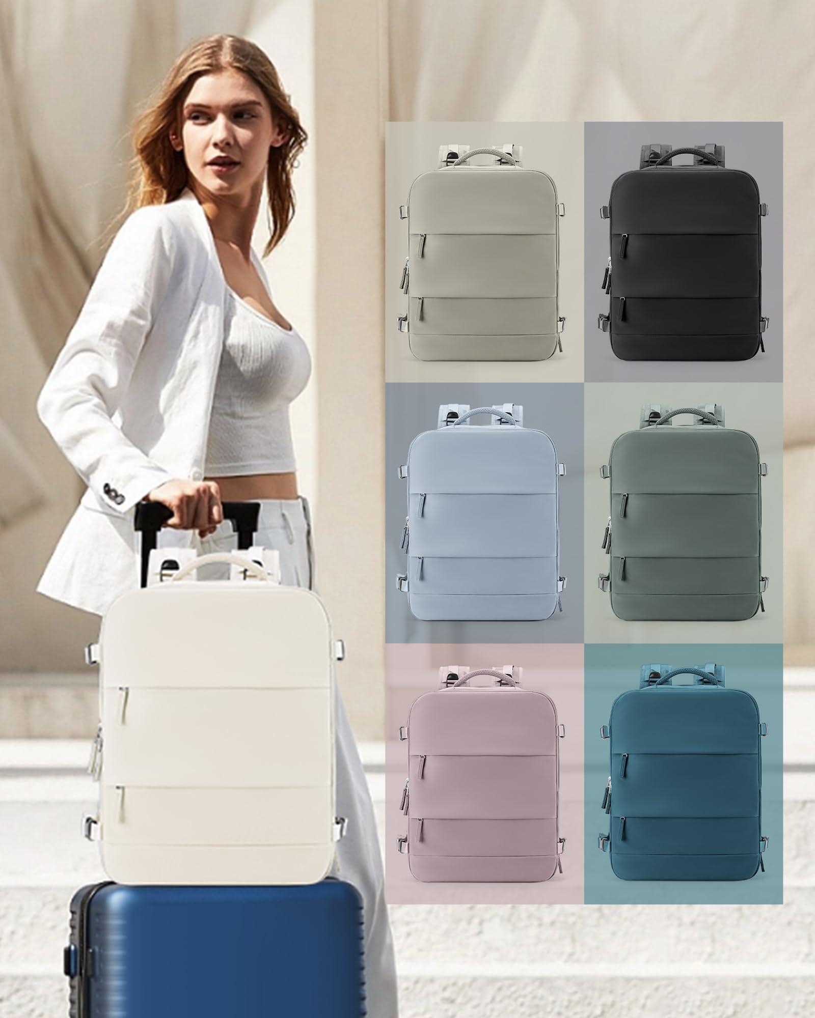 coowoz coowoz Large Travel Backpack Carry On for Women Man Gym Backpacks with Laptop Compartment Mochila de Viaje Teacher Personal Item Backpack Rucksack Airplane Accessories Must Haves Beige