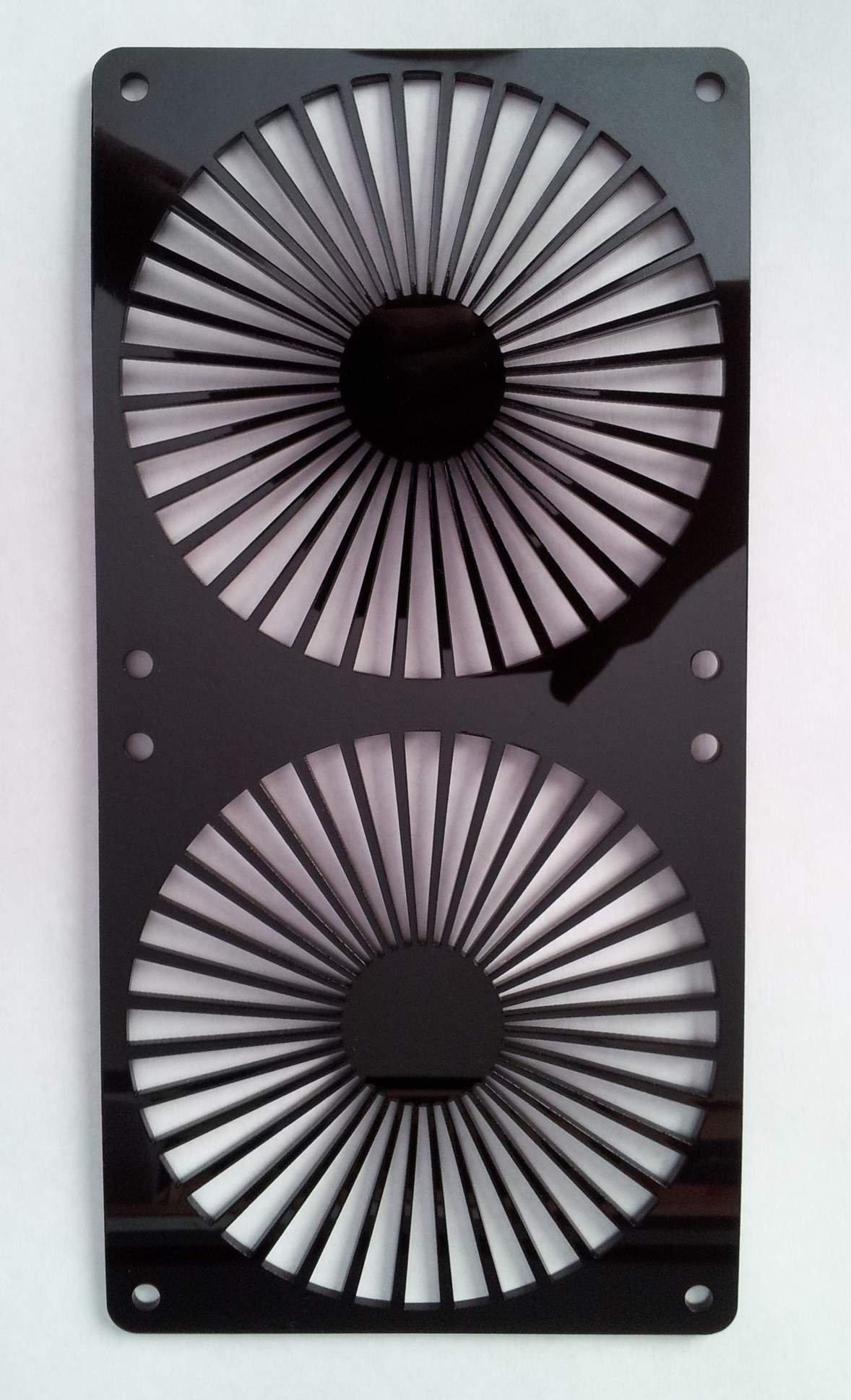 Inspired Laser Design Inspired Laser Design Custom Acrylic Turbine Computer PC Fan Grill 240mm (Double 120)