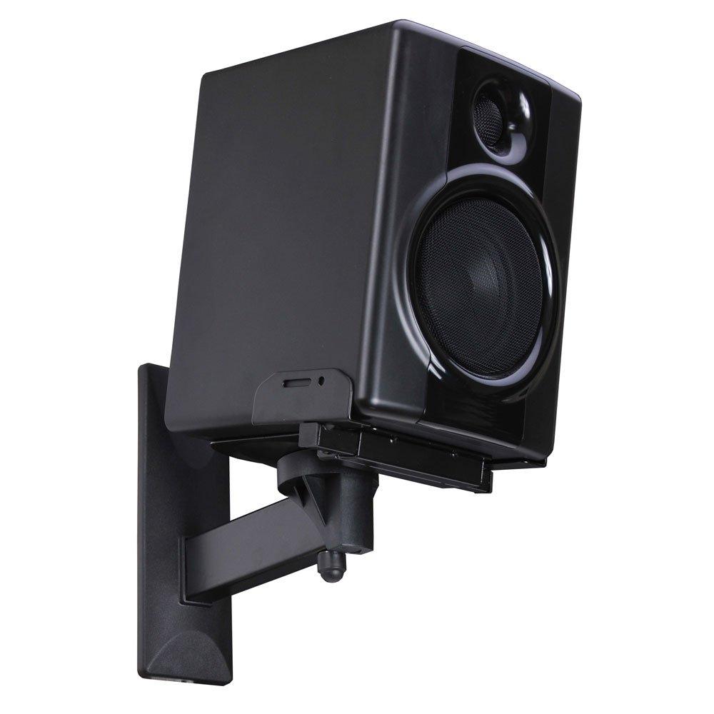 VideoSecu VideoSecu One Pair of Side Clamping Bookshelf Speaker Mounting Bracket with Swivel and Tilt for Large Surrounding Sound Speakers MS56B 3LH