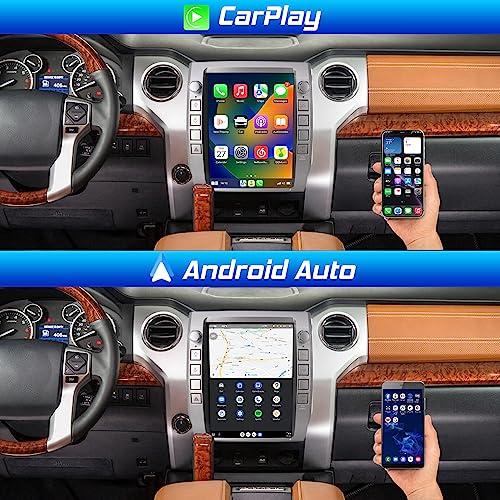 Cidava Cidava T-Style Car Radio, CarPlay Stereo for Toyota Tundra 2014-2021, 12.1 Inch Android Head Unit Replacement Support Wired and Wireless Car Play/Android Auto, AM/FM Radio, Back-Up Camera